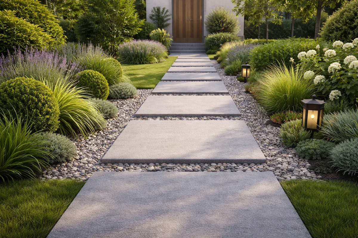 Comment réaliser une allée de jardin en dalles béton facilement